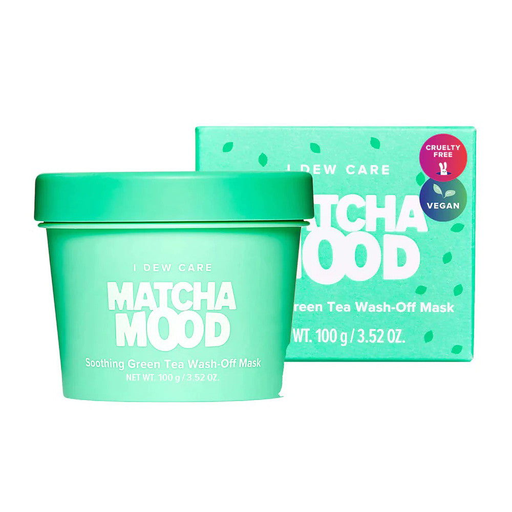 I Dew Care Matcha Mood Soothing Green Tea Wash Off Face Mask 3.52Oz (100g)